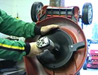 Lawn mower servicing